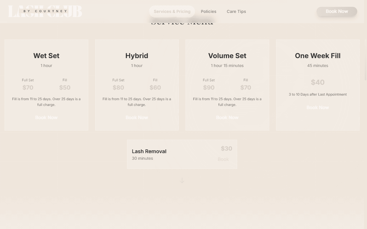 Lash Club by Courtney screenshot 2