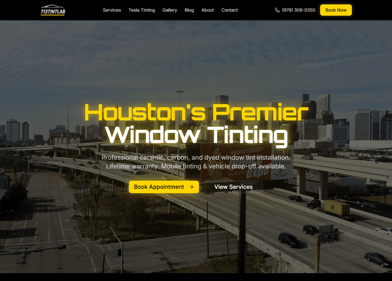 713 Tint Lab website