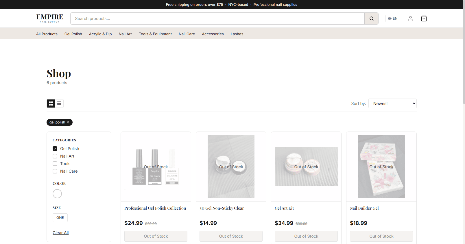 Empire Nail Supply screenshot 3